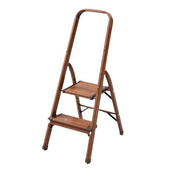 訳あり 山善 木目調 幅広踏み台 2段 PSHW-2M