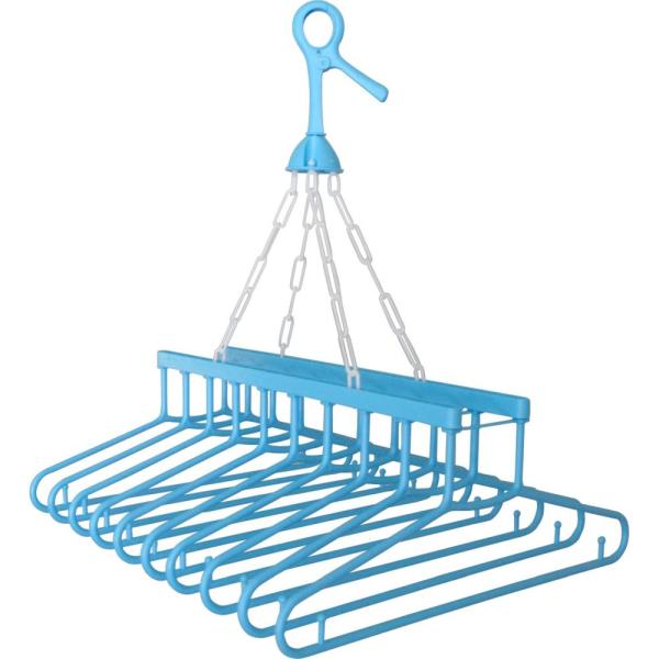 速乾生活 10連ハンガー ブルー XB-10 洗濯 物干し ハンガー キュウホウ