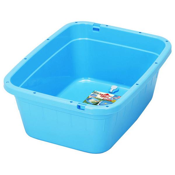 新輝合成 トンボ 角型タライジャンボ 水抜栓付 80型 ブルー