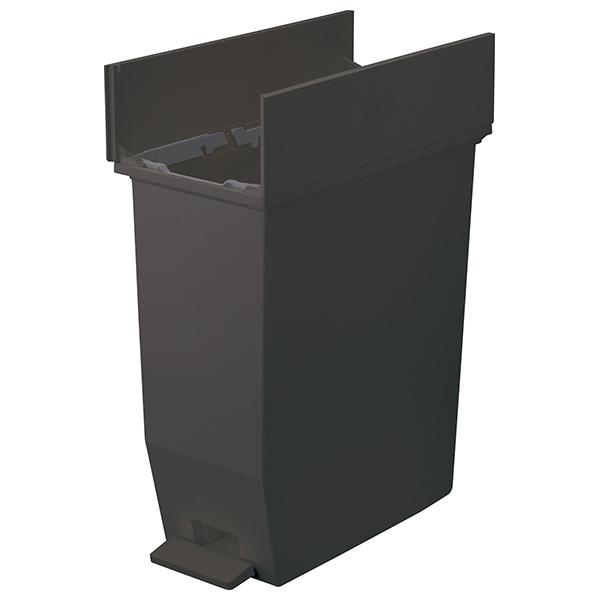 H&amp;H 棚下で使えるペタルダストボックス 35L ダークグレー 35L バケツ・ペール ゴミ箱 リス