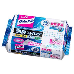 トイレクイックル　消臭ストロング　詰替 20枚 トイレ用紙クリーナー類 花王 Kao 消臭 トイレ 除菌 尿臭 便臭｜hcgooday