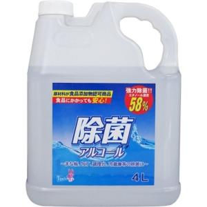 食品添加物 除菌アルコール 4L 台所用除菌・消臭剤 友和｜hcgooday