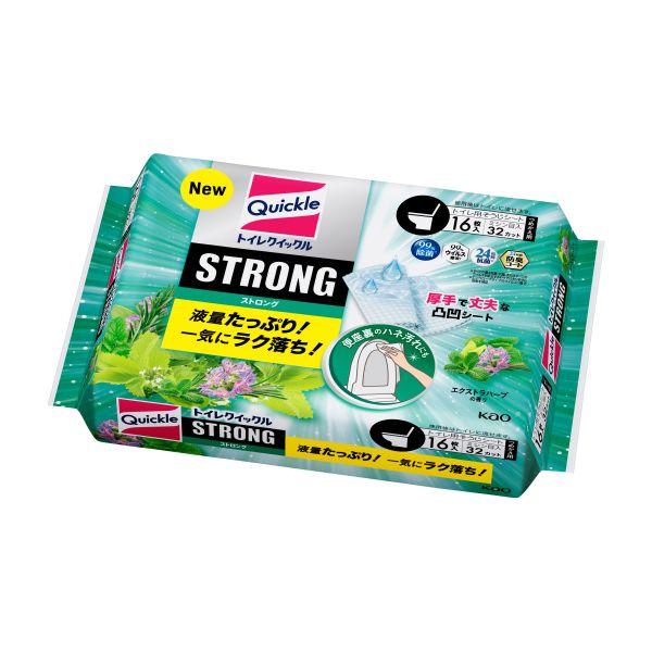 トイレクイックルストロング　ハーブ替え１６枚 花王　KAO (コンパクト便可)