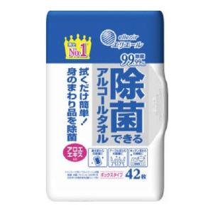 訳あり エリエール 除菌できる アルコールタオル ボックス 本体 42枚 除菌 ウェットティッシュ 大王製紙