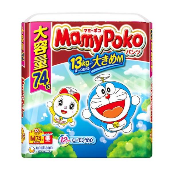 マミーポコパンツ ドラえもん Mサイズ 74枚 ユニチャーム 紙おむつ
