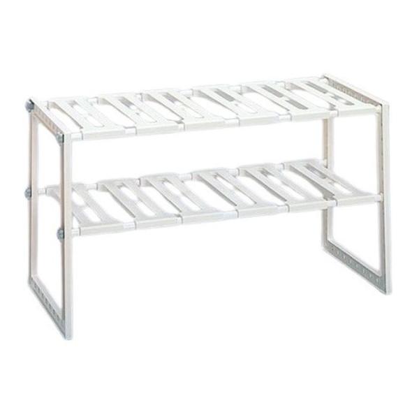 伸晃 キッチン シンク下フリーラック 伸縮タイプ ホワイト VR-EX