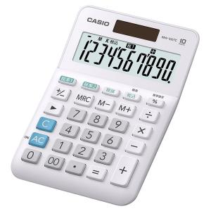 カシオ電卓 10桁W税率ミニジャストサイズ電卓 MW-100TC-WE-N カシオ計算機 （コンパクト便可）
