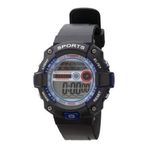 ストップウォッチ ELライト 腕時計 TS-D154-BL デジタル ウレタン メンズ クレファー  （コンパクト便可）｜hcgooday