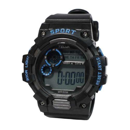 ストップウォッチ ELライト 腕時計 TED280BKB デジタル ウレタン メンズ 保土ヶ谷電子販...