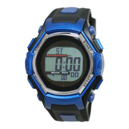 電波ソーラー ストップウォッチ ELライト 腕時計 FDM7851-BL デジタル 電波 ソーラー ...