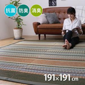 イケヒコ 国産い草ラグ ラルフ 選べる2色 ブルー カーキ 240×320cm