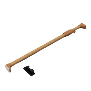 訳あり アイリスオーヤマ IRIS 木調強力伸縮棒 H-MNPJ-120 ダークブラウン