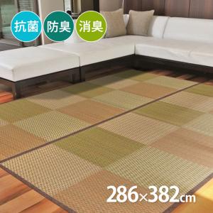 イケヒコ い草カーペット ピーア 選べる2色 ブラウン ブルー 261×352cm