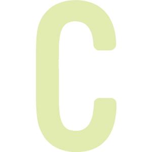 アイマーク 中輝度蓄光カッテイング文字 英字 C AILUMI50-C 1点