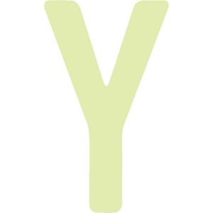 アイマーク 中輝度蓄光カッテイング文字 英字 Y AILUMI50-Y 1点