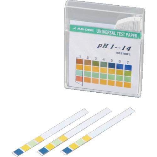 ■AS pH試験紙 スティックタイプpH1-14 (100枚入)【1022867:0】[店頭受取不可...