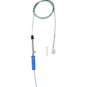 ■SANEI パイプクリーナー 30mm径ブラシ付 長さ5m【1147395:0】[店頭受取不可]