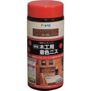 ■アサヒペン 木工用着色ニス 300ML メープル《6缶入》【1228103×6:0】[送料別途見積り][店頭受取不可]｜hcvalor2