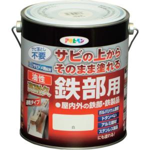 ■アサヒペン 油性高耐久鉄部用 1.6L 白【1228191:0】[店頭受取不可]｜hcvalor2