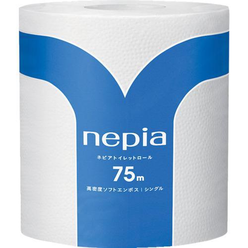 ■ネピア トイレットペーパー 1ロールシングル75m 80個入り【1258421:0】[店頭受取不可...