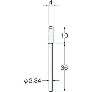 ■リューター 軸付フェルトバフ外径(mm):4軸長(mm):36【1282731:0】[店頭受取不可]｜hcvalor2