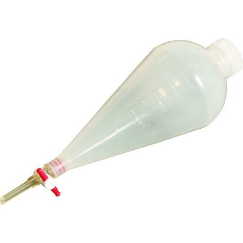 ■レオナ 1261-01 分液ロートPP 口径80【1533555:0】[送料別途見積り][店頭受取...