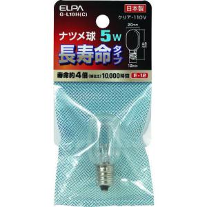 ■ELPA ナツメ球 E12 消費電力5W 長寿命 クリア【1661798:0】[店頭受取不可]｜hcvalor2