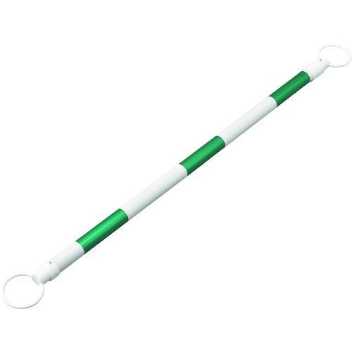 ■緑十字 トラ柄コーンバー(伸縮タイプ) 緑反射/白 スライドバーWG 40.5(35)mmΦ×1....