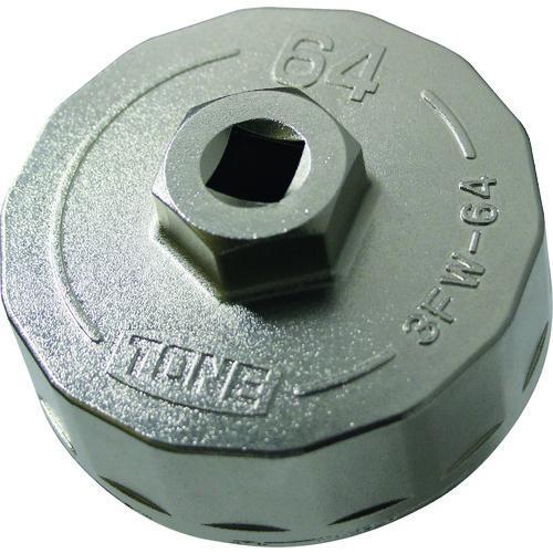 ■TONE オイルフィルターレンチ 14角 外径72mm 全高35mm 差込角9.5mm【19549...