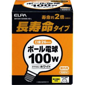 ■ELPA ボール電球 長寿命 E26 40W【2022540:0】[店頭受取不可]｜hcvalor2