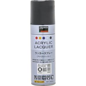 ■TRUSCO アクリルラッカースプレー 黒 300ml【2072166:0】[店頭受取不可]