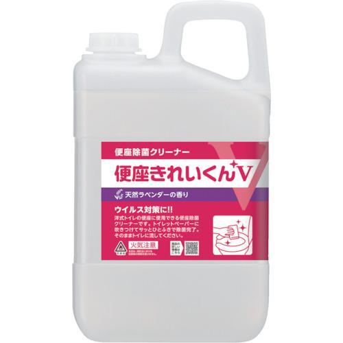 ■サラヤ トイレ用洗剤・除菌剤 便座きれいくんV天然ラベンダーの香り 容量3L【2083425:0】...