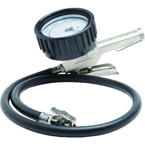 ■TRUSCO タイヤゲージ グリップタイプ 1400kPa 米式バルブタイプ【2083952:0】...