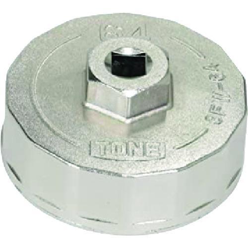 ■TONE オイルフィルターレンチ 14角 外径75mm 全高35mm 差込角9.5mm 対辺寸法6...