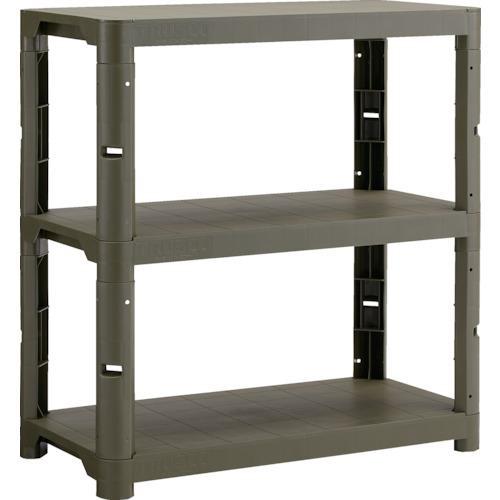 ■TRUSCO プラ棚 高さ943-3段タイプ コーナーキャップ4個付 つや消しОD【2564188...