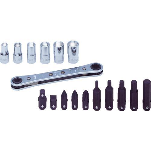 ■Ko-ken ラチェットスパナセット17ヶ組【3258050:0】[店頭受取不可]