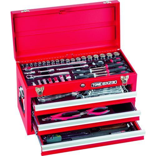 ■TONE 整備用工具セット ツールセット 差込角9.5mm 72点セット レッド【3271455:...