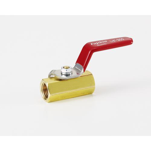■Fujikin 黄銅製1.96MPaミニボール弁10A(3/8)【3655083:0】[店頭受取不...