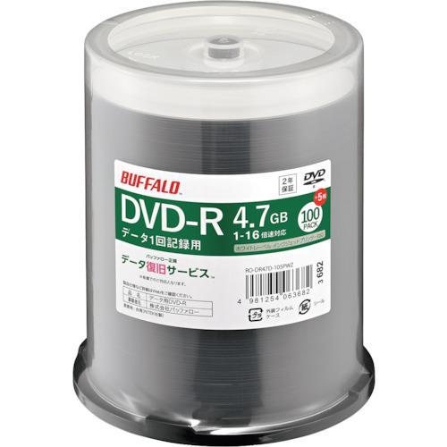 ■BUFFALO 光学メディア DVD-R PCデータ用 4.7GB 法人チャネル向け 100枚+5...