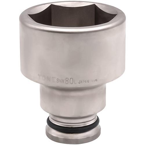■TONE インパクト用ロングソケット 対辺寸法80mm 差込角25.4mm【3876349:0】[...