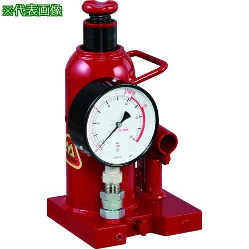 ■MASADA ゲージ付油圧ジャッキ 20TON【3956521:0】[店頭受取不可]