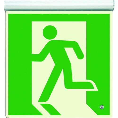 ■ユニット 高輝度蓄光標識 避難口天井用C200級【4126611:0】[店頭受取不可]
