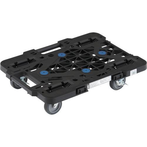 ■TRUSCO 樹脂製平台車  ルートバンメッシュタイプ 515X385 4輪自在 ストッパー付 黒...