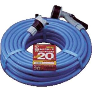 ■IRIS 136467 耐圧糸入りカットホーススリム20m ブルー【4170385:0】[店頭受取不可]