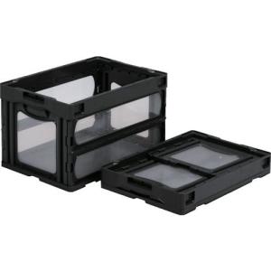 ■サンコー 折りたたみコンテナー 559010 マドコンOー50Bブラック[店頭受取不可]
