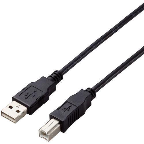 ■エレコム USB2.0ケーブル A-Bタイプ 仕様固定 2m ブラック【4412394:0】[店頭...