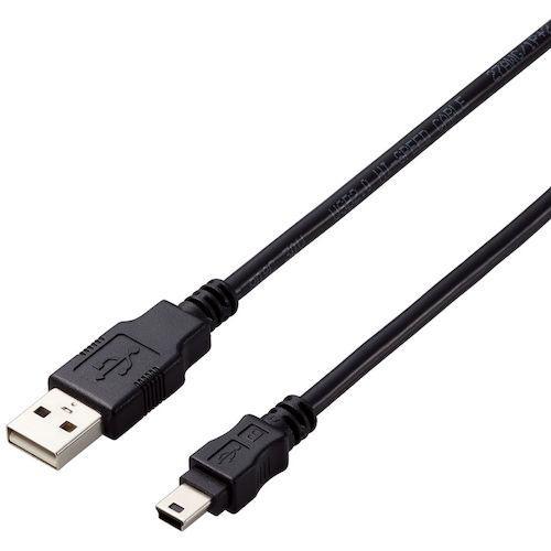 ■エレコム USB2.0ケーブル A-miniBタイプ 仕様固定 3m ブラック【4413932:0...