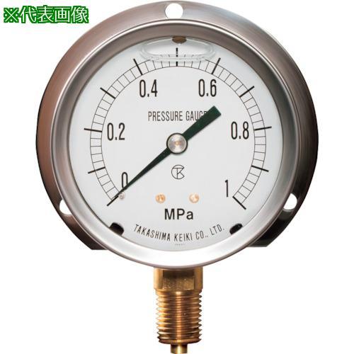 ■高島 グリセリン入圧力計(B枠立型・φ60)圧力レンジ0.0~16MPa R1/4【1314216...