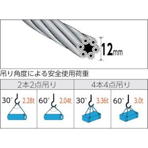 ■TRUSCO 玉掛けワイヤーロープ 段落し ...の詳細画像1