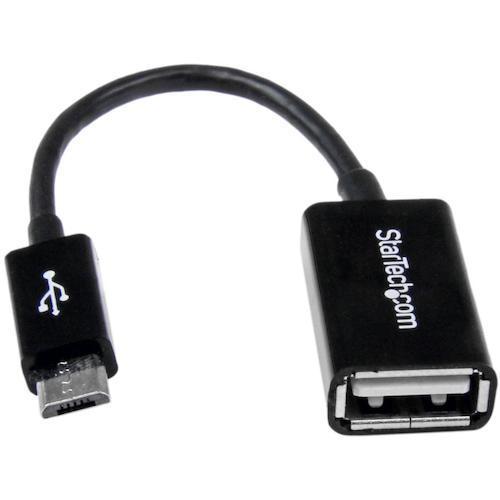 ■StarTech USBケーブル/A - Micro-B/12cm/OTG変換/メス・オス/ブラッ...